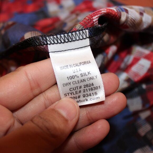 Trina Turk Multicolor Geometric Silk Sleeveless top Women's Size S - Picture 10 of 12